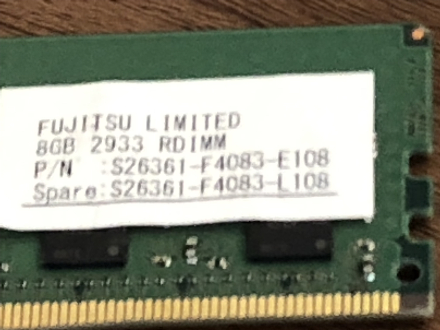 お買得!!【箱無し】 FUJITSU PY-ME08SF2 DDR4-2933 REG 8GB 